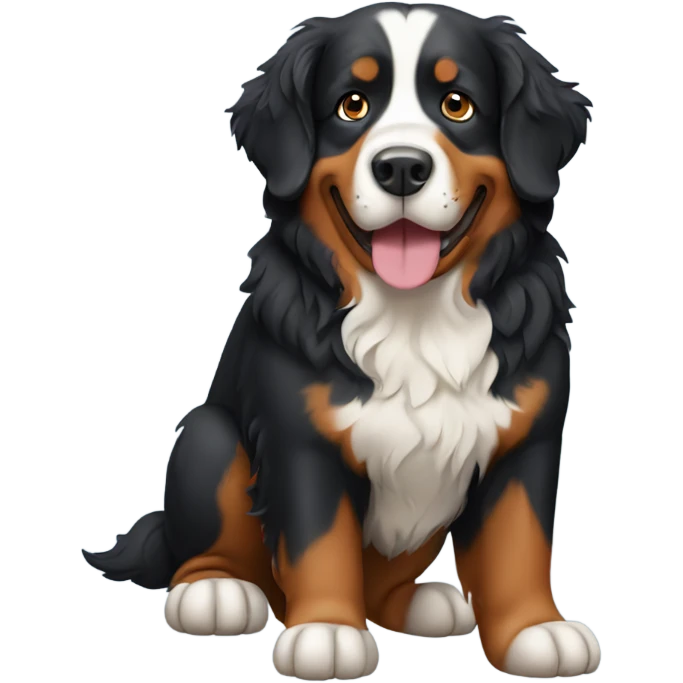 Standing Bernese mountain dog  emoji