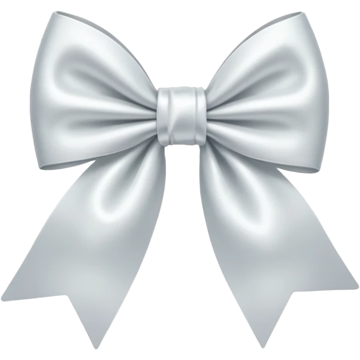 white satin bow emoji