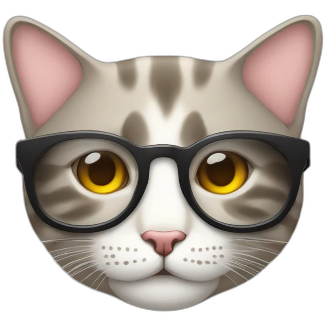 Gatto con occhiali da sole che dorme emoji
