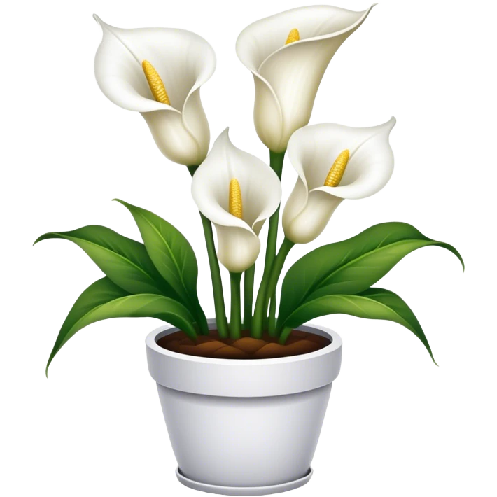Cala lily flower pot emoji