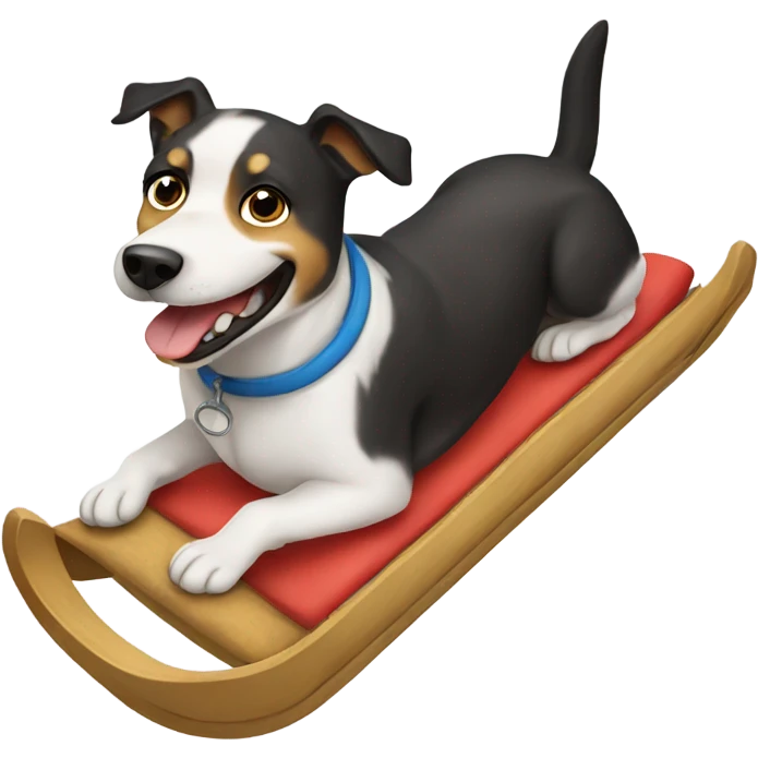 Dogs sledding  emoji