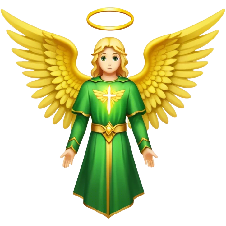 Archangel's emblem holy light yellow green emoji