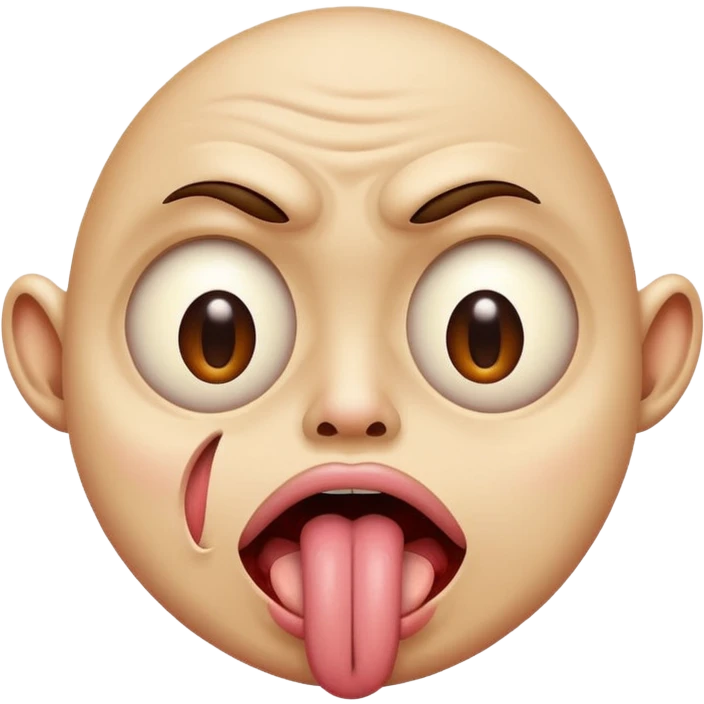 Sacando la lengua con ojos feos emoji