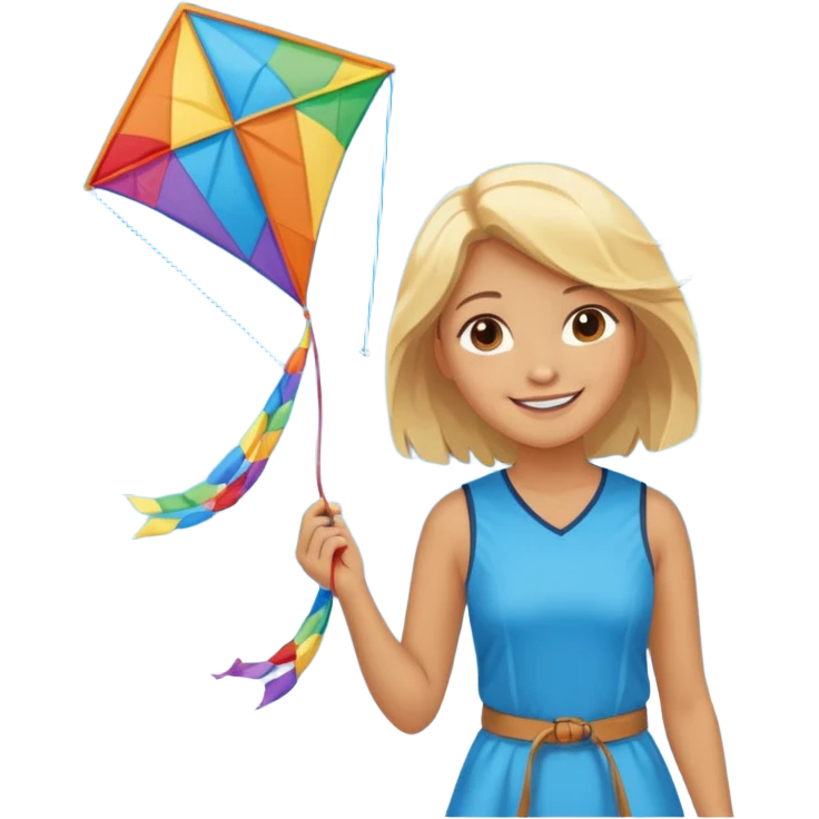 girl with kite,Kite Flyers, big kite. emoji