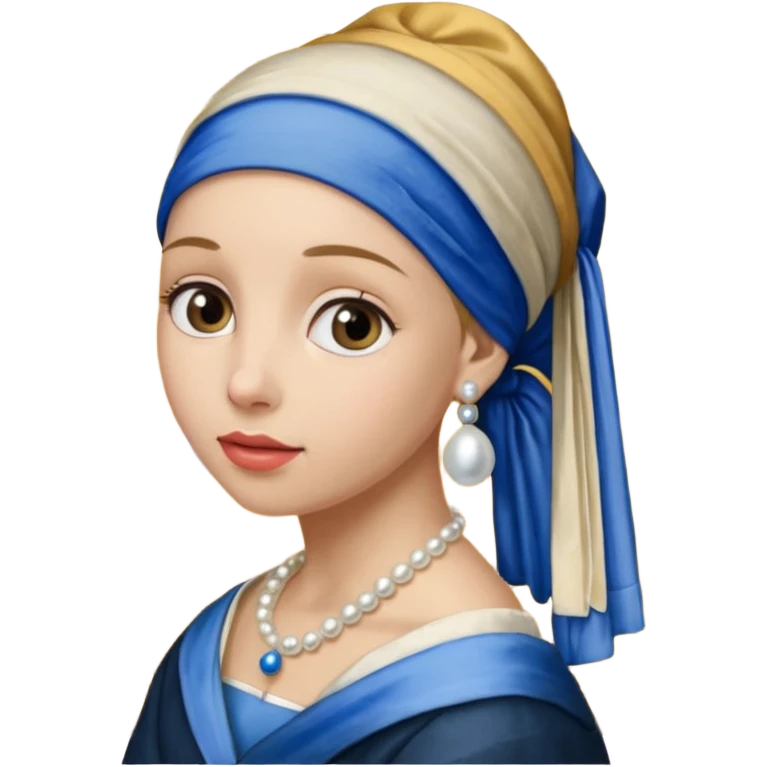 Girl with a Pearl Earring painting emoji