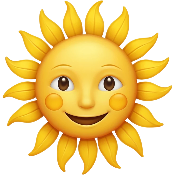 smiling sun emoji, simple and cheerful emoji