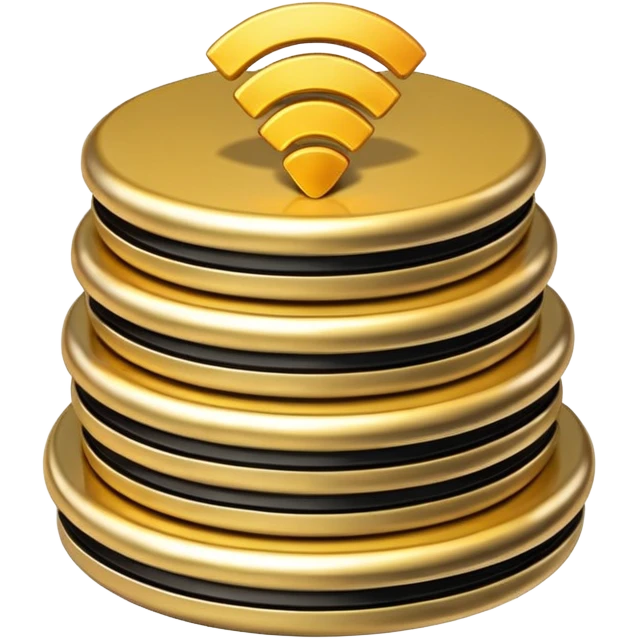 wifi coin stack emoji