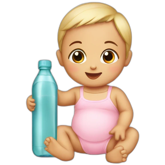 baby girl taking the bottle emoji