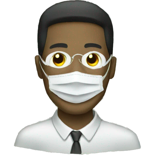 educated man wearing eye mask made of money emoji