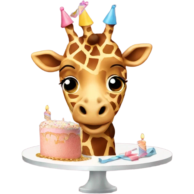 Giraffe birthday cake  emoji