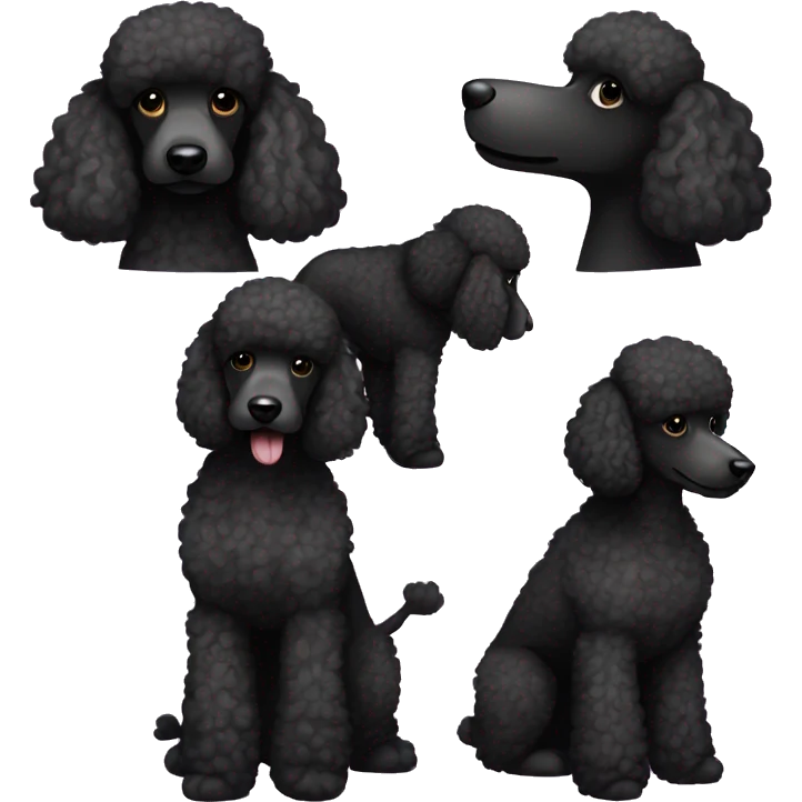 Black toy poodles emoji