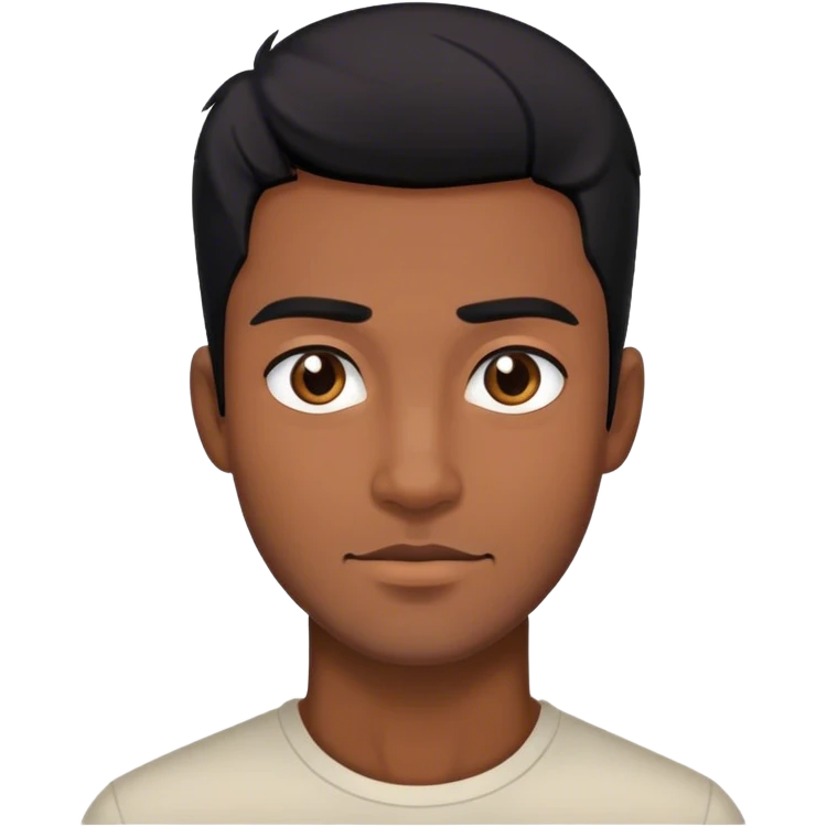 Handsome black-haired man emoji