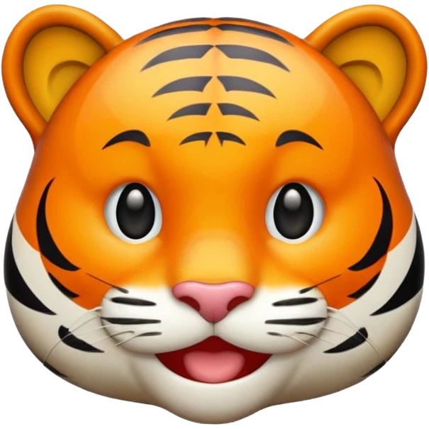 happy tiger emoji, apple style emoji