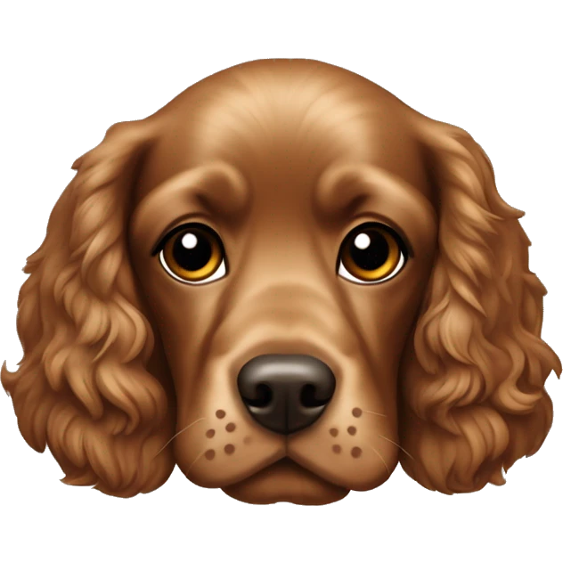a cocker spaniel, brown color adult emoji