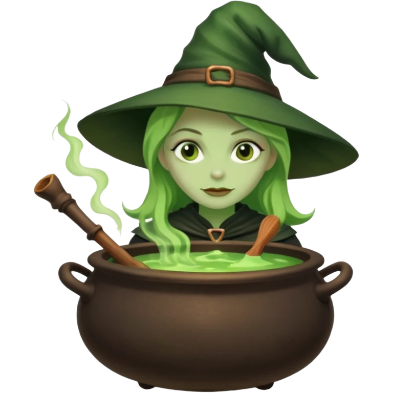 green witch cooking potion emoji