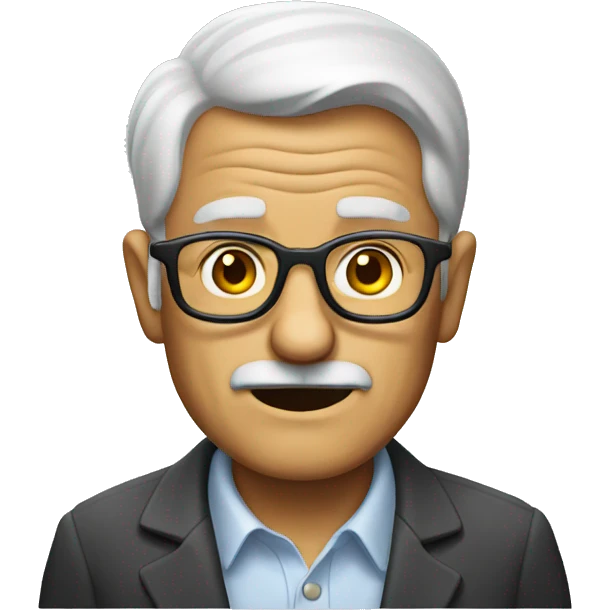 old man with unglasses emoji