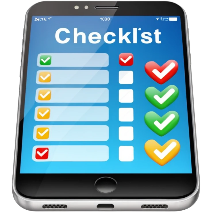 phone with a checklist emoji
