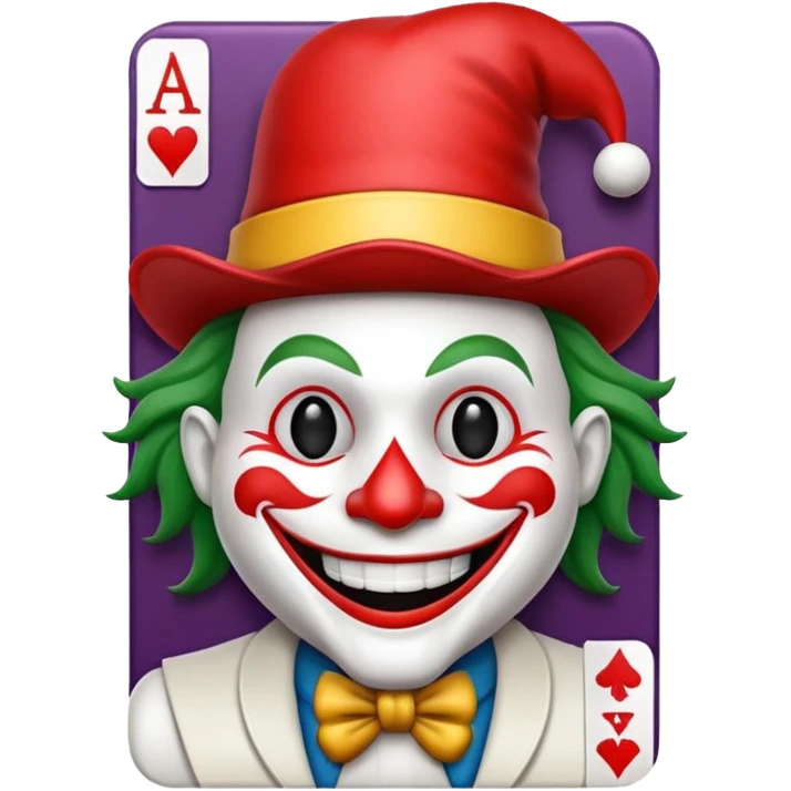 poker card with a jolly joker emoji