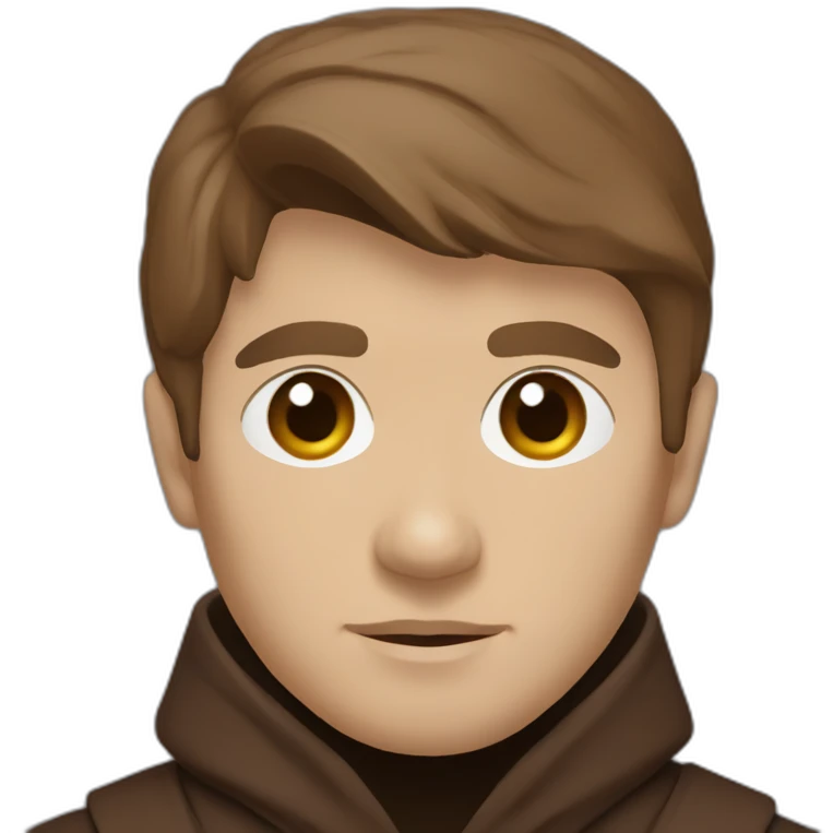Dark anakin skywalker (sith eyes) (brown hooded robe) (portrait, front facing) emoji