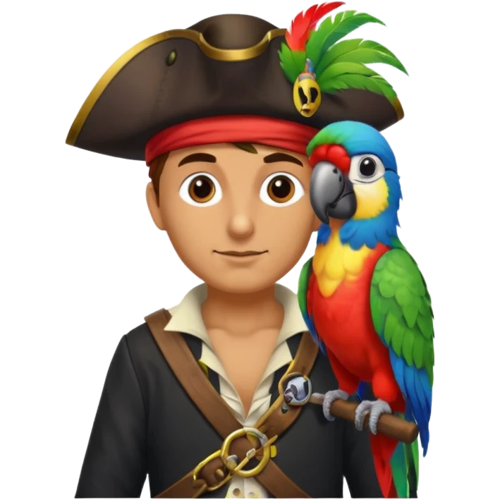 pirate and parrot emoji