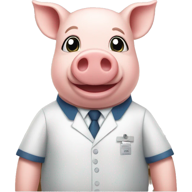 pig working as a hotel recepcionist emoji