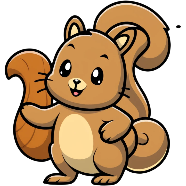 Bewildered squirrel scratching head with acorn nearby emoji