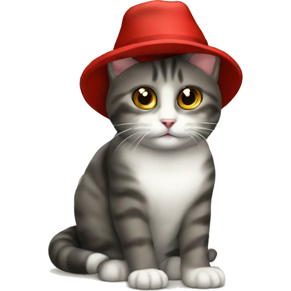 Gatto con cappello di natale emoji