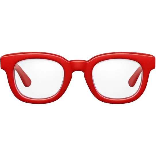 red glasses without a face, just the glasses emoji