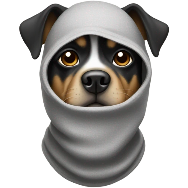 Dog wearing a balaclava  emoji