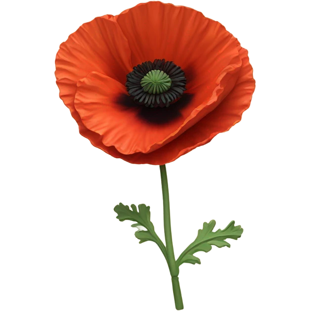poppy flower emoji