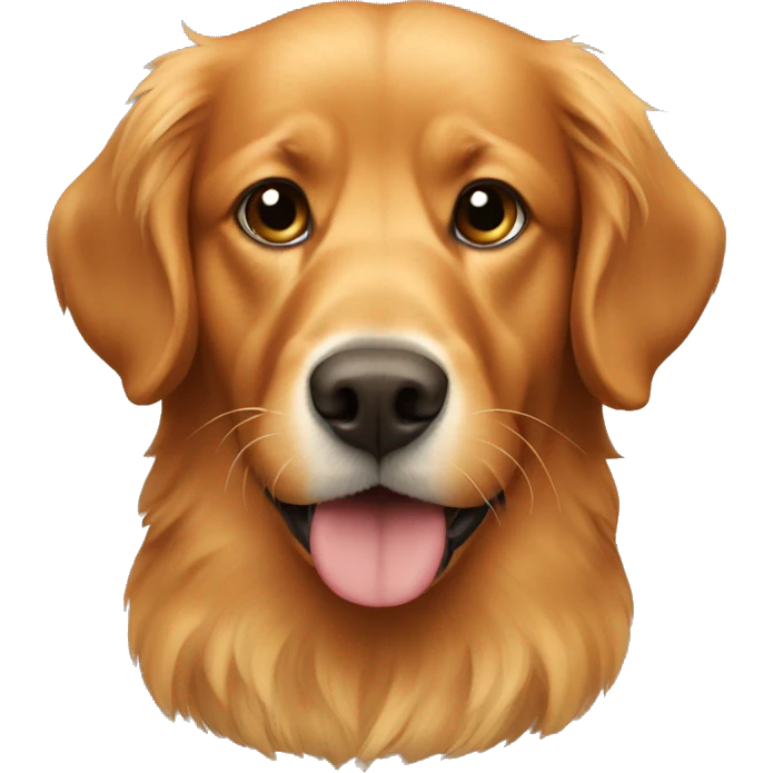 red golden retriever with beard emoji