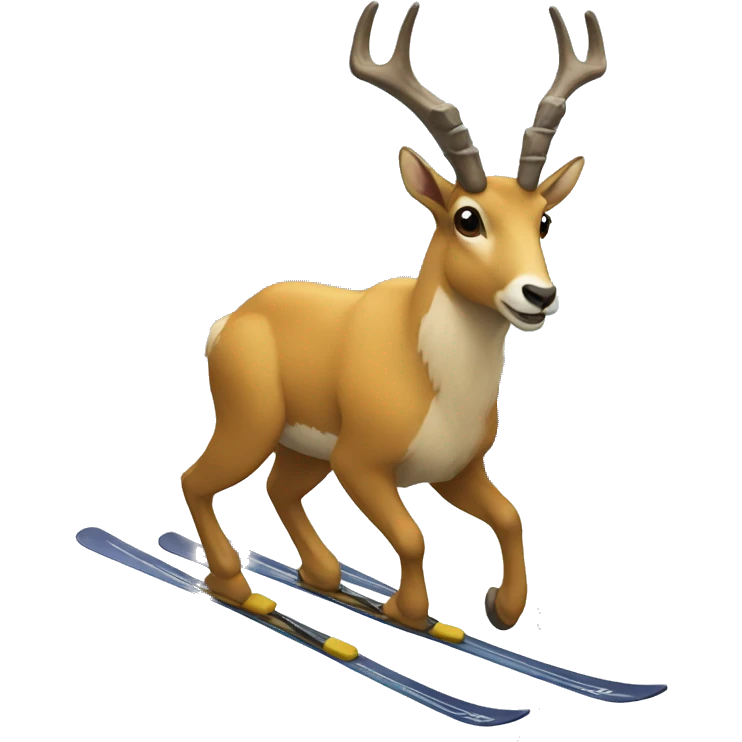 Chamois skiing emoji