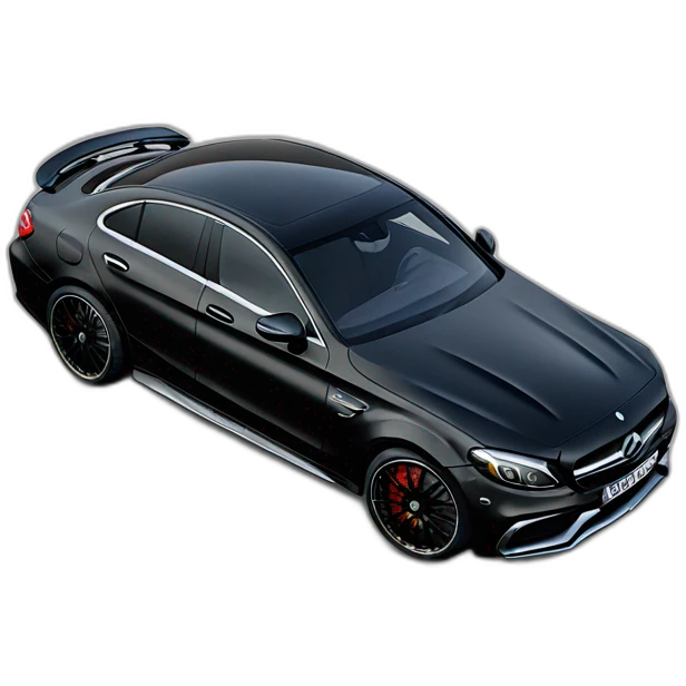 Mercedes AMG C63 in black emoji