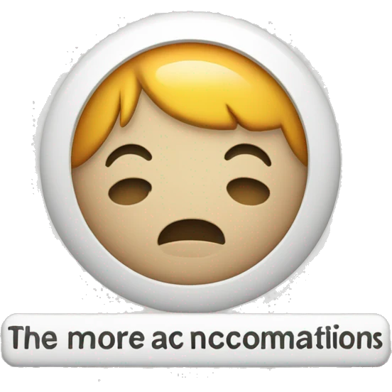 a button with the word inside  more accommodations emoji