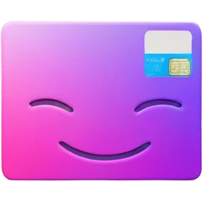 Vaporwave color themed credit card emoji, DO NOT INCLUDE NUMBERS OR TEXT emoji