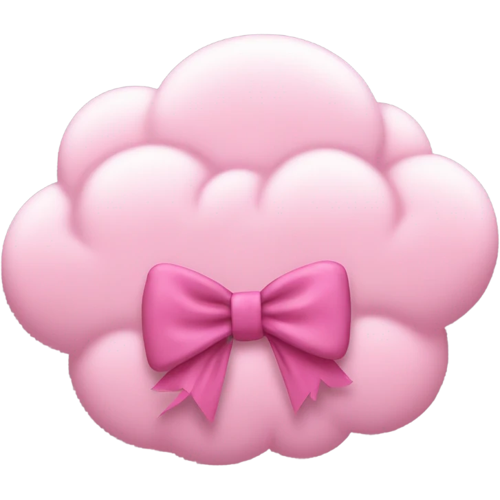 Pink cloud with a bow  emoji