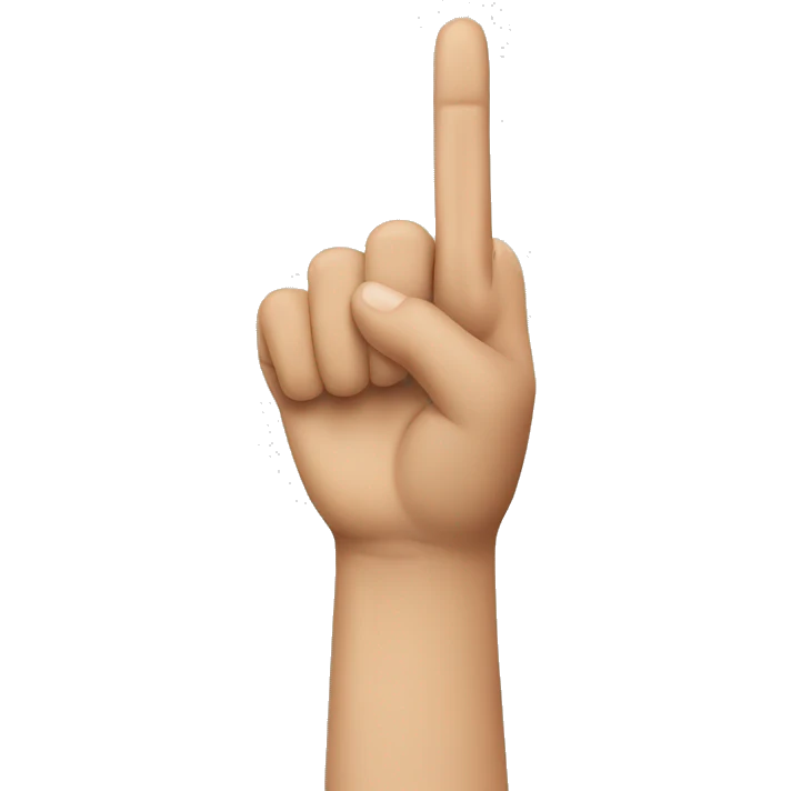 Long finger and point finger Cross emoji