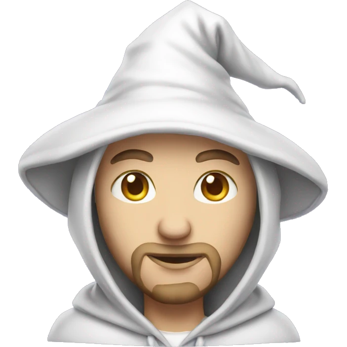 white magician with hoodie emoji