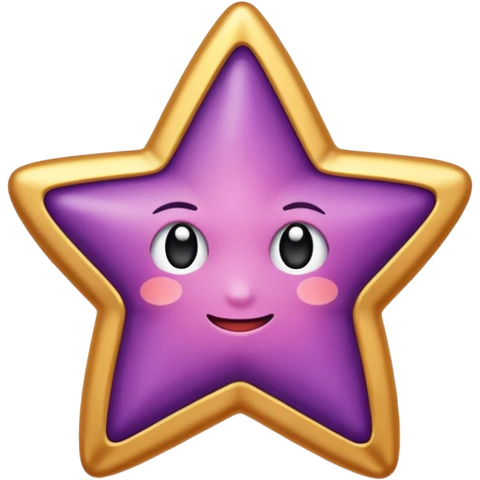 Quiero un emoji de estrella, pero que la estrella sea de oro rosa y brilli brilli con chispitas moradas El emojo qie sea para el whatsapp emoji