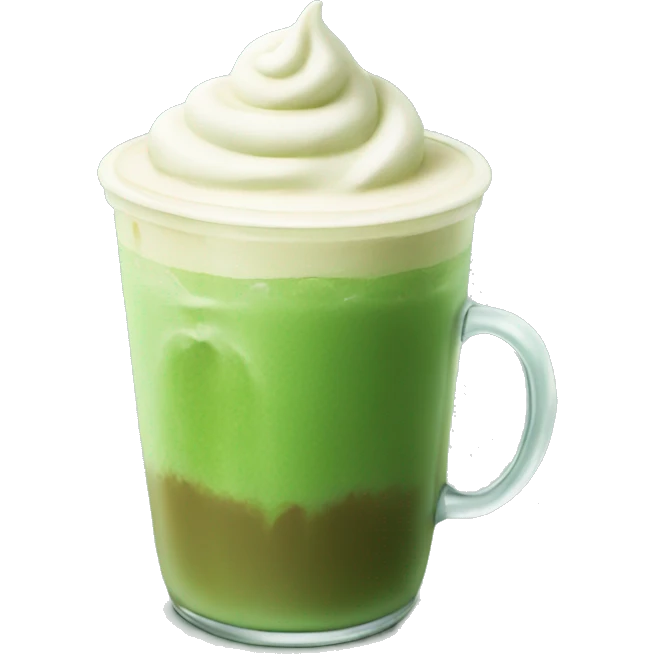 Iced matcha latte emoji
