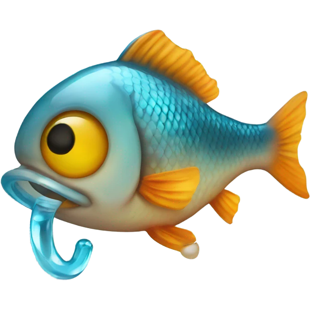 fish sucking on pacifier emoji