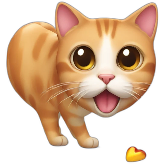 Cat eat heart emoji