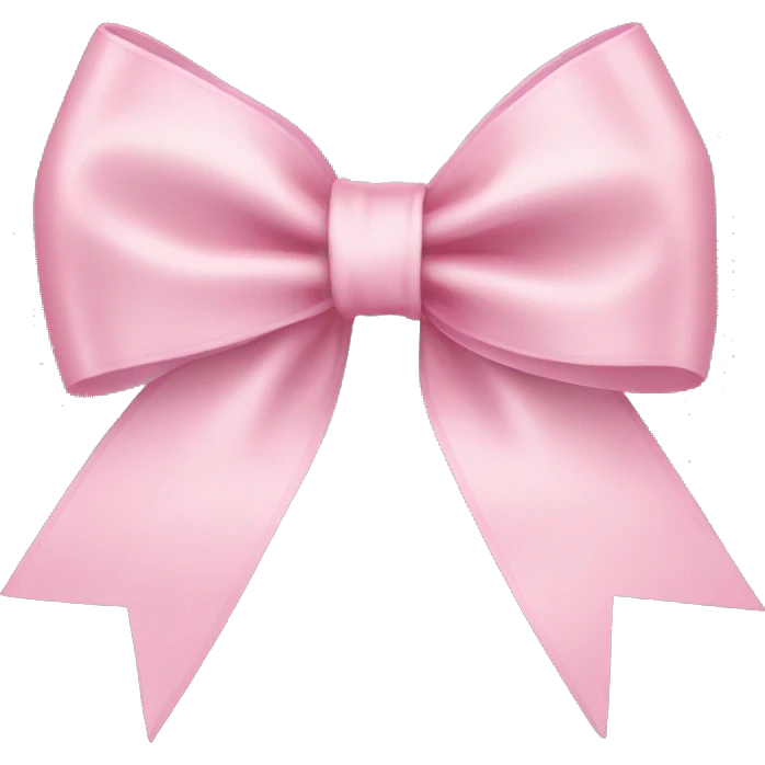 light pink ribbon bow emoji