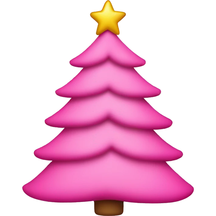 Pink Christmas tree emoji