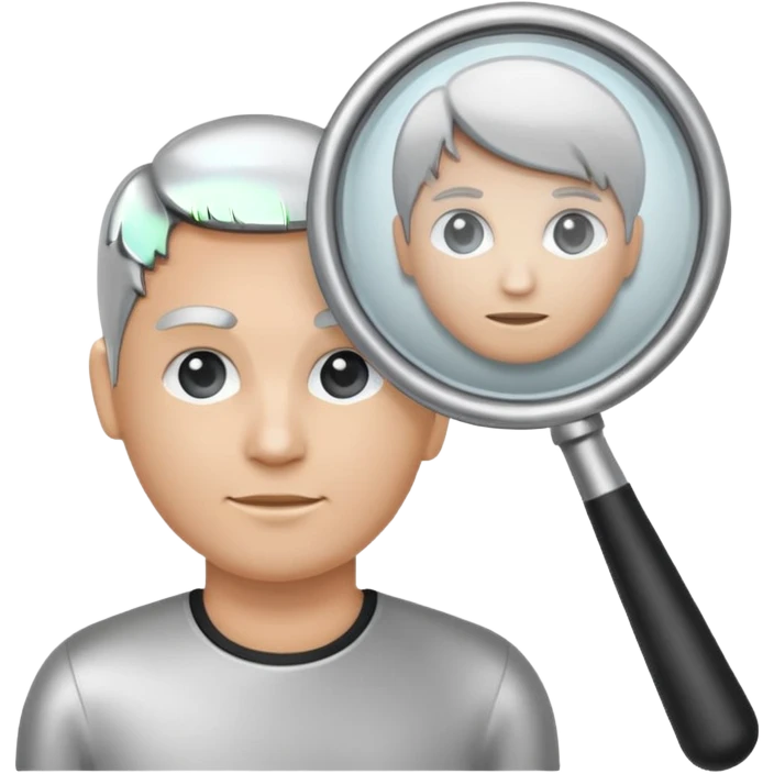 magnifying glass over a person icon emoji