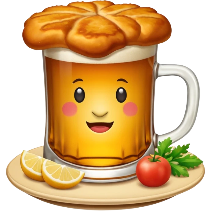 Schnitzel daneben bier emoji