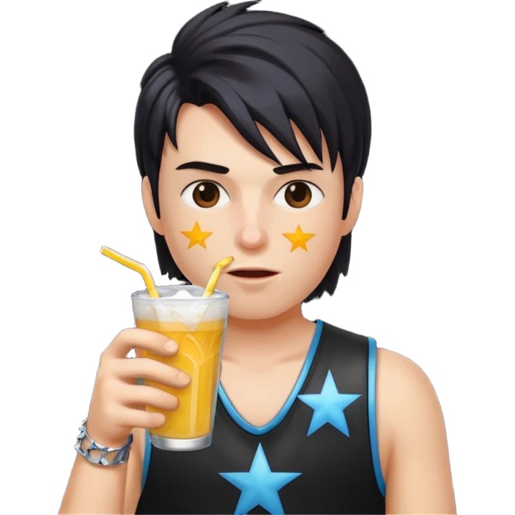 circus Rockstar drinking colddrink   emoji