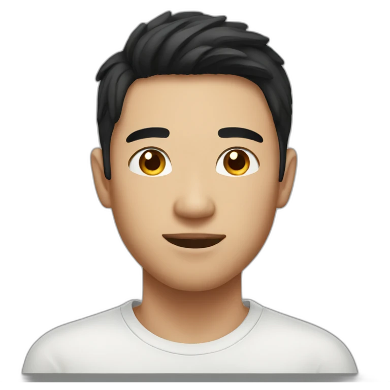 Sexy asian guy with freckles emoji