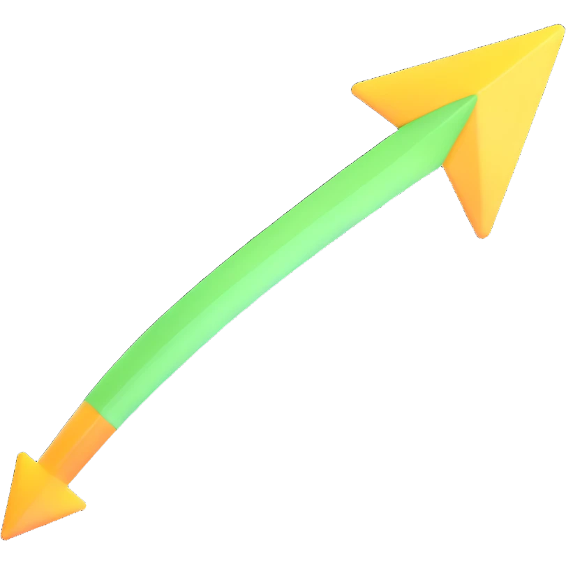 transparent glass arrow emoji
