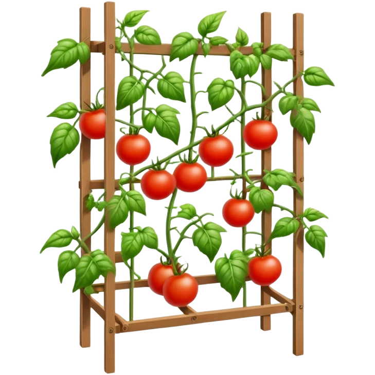Tomato plant with trellis emoji